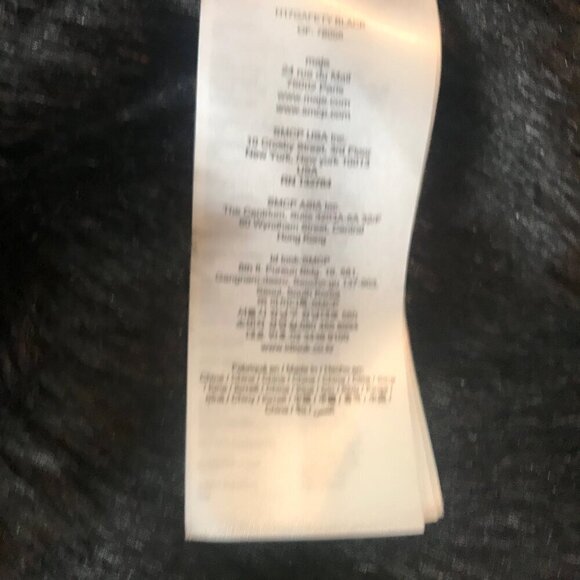 Maje Black Fur trimmed Hood & Faux Fur Lining Coat With Silver Zippers Size S - Picture 7 of 8